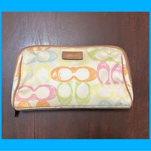 Coach Pastel Patterned Makeup Case!